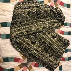 Billabong black and cream flare pants